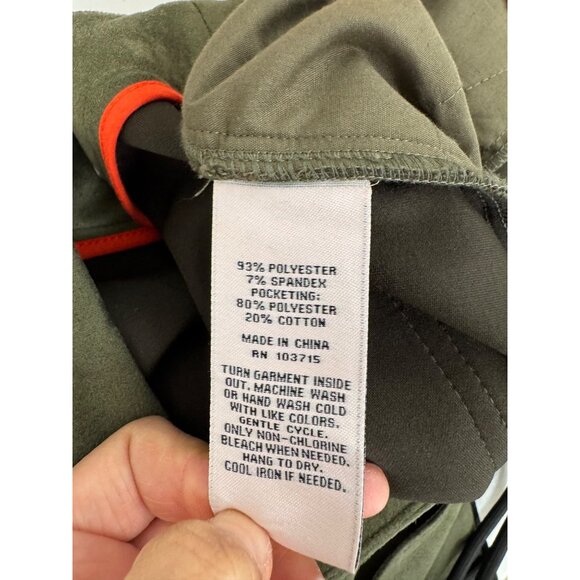 Nanette Lepore Kick Crop Suede Pants 90s Olive sz XL - Picture 9 of 9